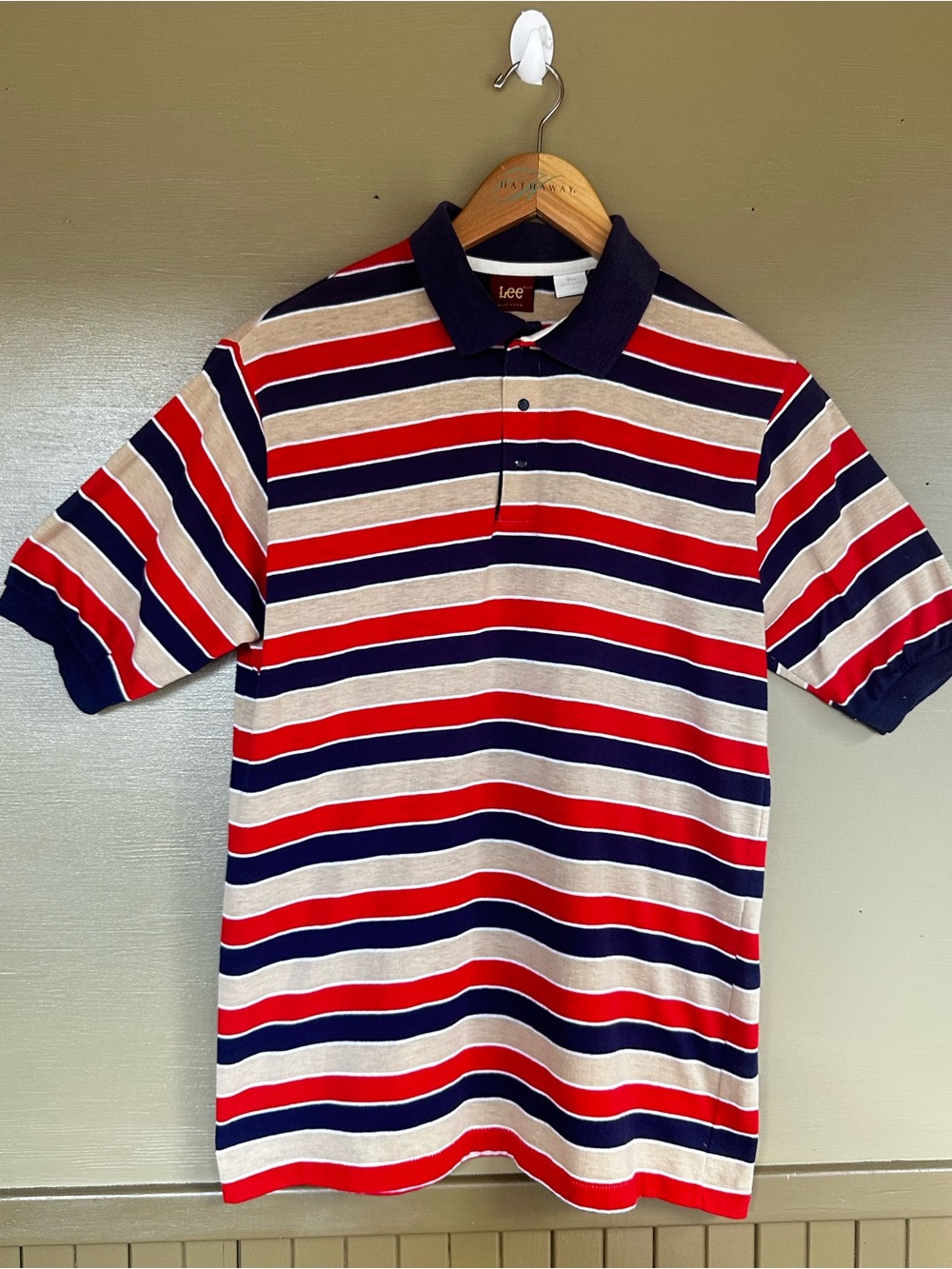 Lee Vintage Single-Stitch Snap Button Polo Large